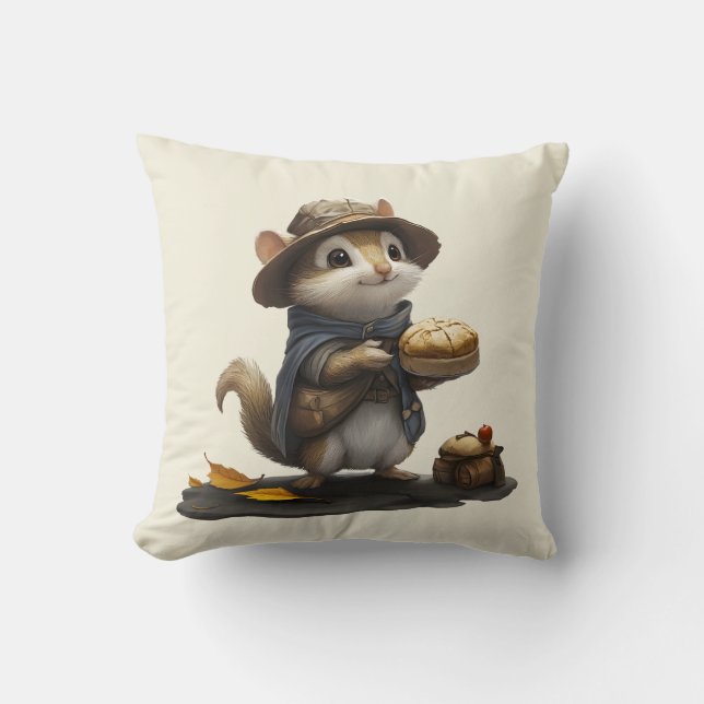 A Chipmunk off the Old Block Cushion (Front)