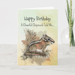 A Chipmunk Personality Birthday Fun Animal Card