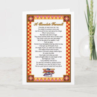 A Chocolate Farewell Card