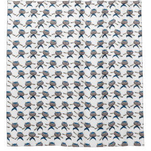 A choir of carpet whales singing shower curtain