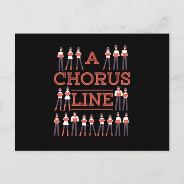 A Chorus Line Choir Music Singer Musician Gift Postcard (Front)