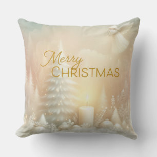A Christmas Angel Fantasy Snowy Landscape Cushion