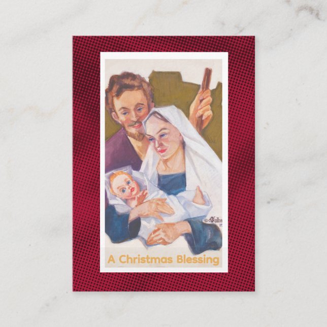 A Christmas Blessing Prayer Card (Front)