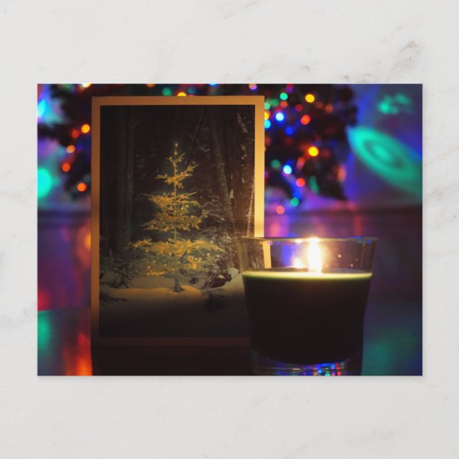 A Christmas Candle Setting. A Holiday Postcard (Front)