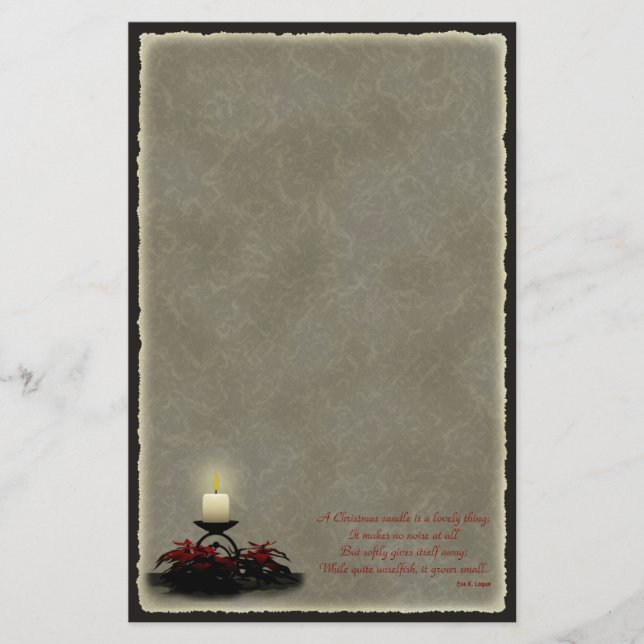 A Christmas Candle Stationery (Front)