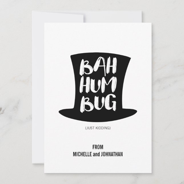 A Christmas Carol Bah Humbug Holiday Card (Front)
