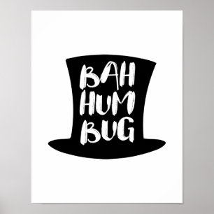 A Christmas Carol Bah Humbug Holiday Poster Sign