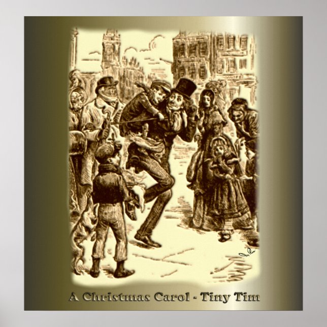"A Christmas Carol" "Bob Cratchit and Tiny Tim" "T Poster (Front)