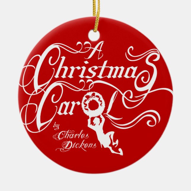 A Christmas Carol Ceramic Ornament (Front)