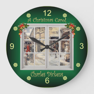 A Christmas Carol ~ Charles Dickens ~  Large Clock