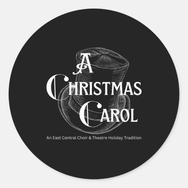 A Christmas Carol Choir And Theatre  Classic Round Sticker (Front)