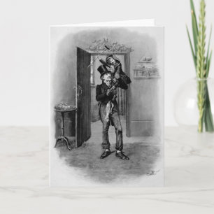 A Christmas Carol Christmas Card, Tiny Tim Holiday Card