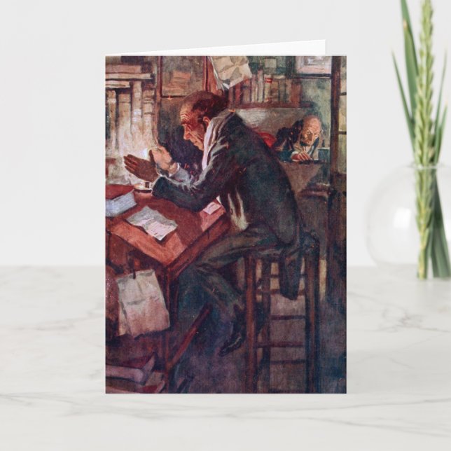 A Christmas Carol: Cratchit and Scrooge Thank You Card (Front)