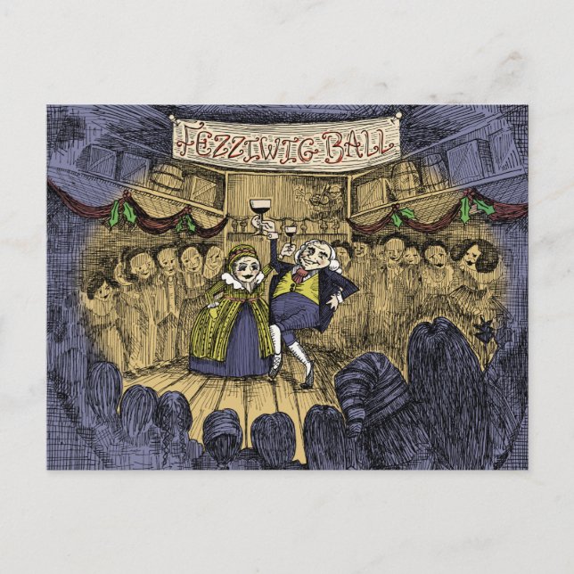 A Christmas Carol: Fezziwig Ball - Holiday Card (Front)