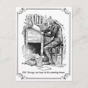 A Christmas Carol: Old Scrooge Holiday Postcard
