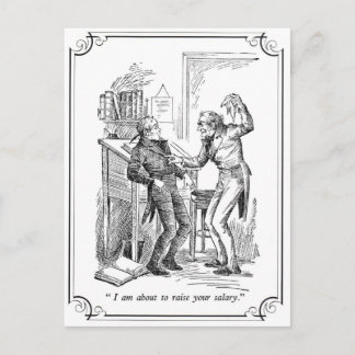 A Christmas Carol: Raise Your Salary Holiday Postcard