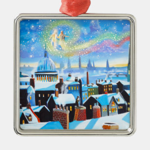 A Christmas Carol Scrooge and ghost of past Metal Tree Decoration