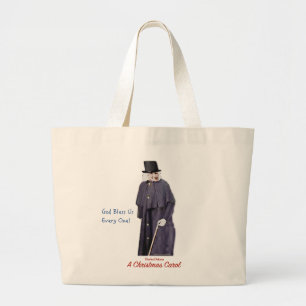 A Christmas Carol Scrooge Large Tote Bag
