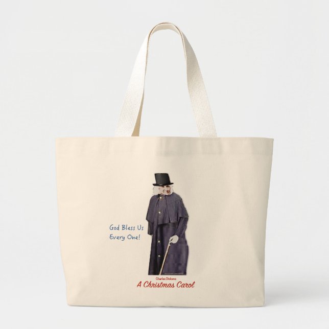 A Christmas Carol Scrooge Large Tote Bag (Front)