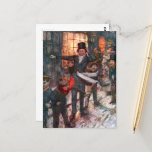 A Christmas Carol: The Clerk  & Kids Postcard
