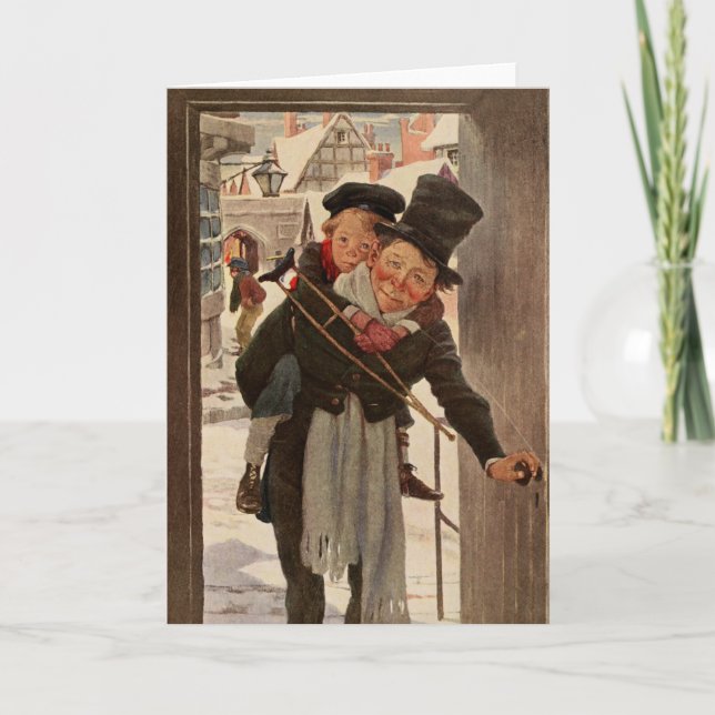A Christmas Carol: Tim & Mr. Cratchit Card (Front)
