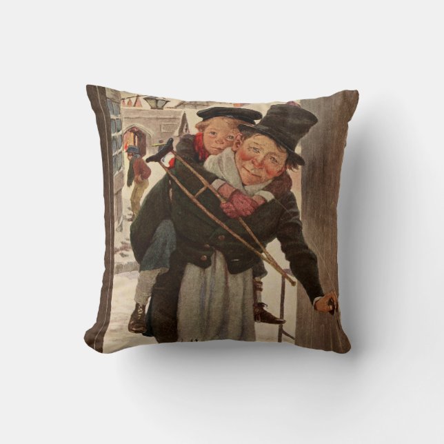 A Christmas Carol: Tim & Mr. Cratchit Cushion (Front)