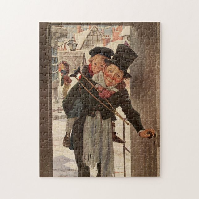 A Christmas Carol: Tim & Mr. Cratchit Jigsaw Puzzle (Vertical)