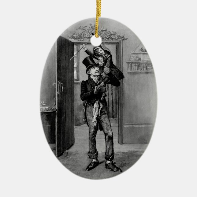 A Christmas Carol: Tiny Tim Ceramic Tree Decoration (Front)