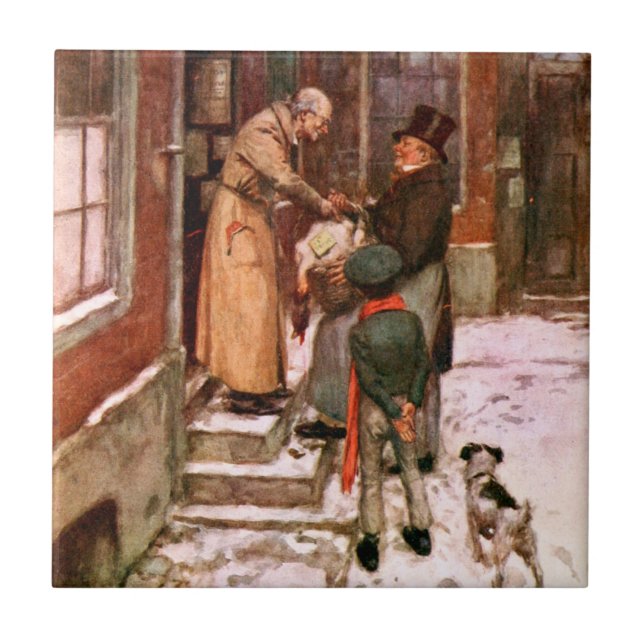 A Christmas Carol: Turkey Delivery Ceramic Tile (Front)