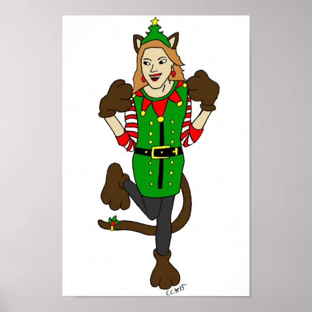 a Christmas catgirl   Poster (Front)