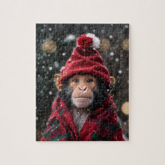 A Christmas Chimpanzee Jigsaw Puzzle