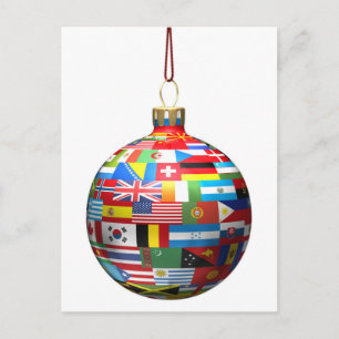 A Christmas decoration bauble Holiday Postcard