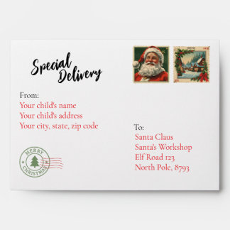 A Christmas Envelope to Santa