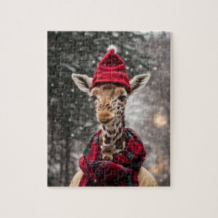 A Christmas Giraffe Jigsaw Puzzle