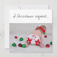 A Christmas GodParents Proposal Baby With Diaper