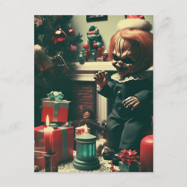 A Christmas Horror Doll Postcard (Front)