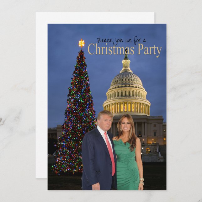 A Christmas invitation from Donald and Melania (Front/Back)