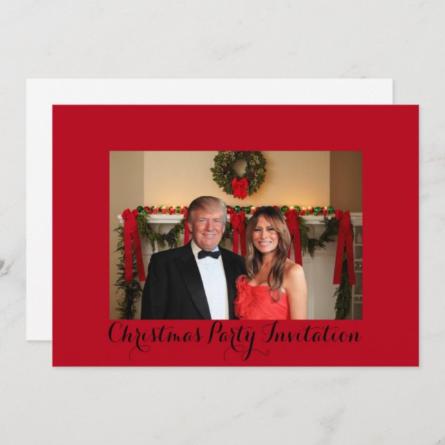 A Christmas invitation from Donald and Melania (Front/Back)