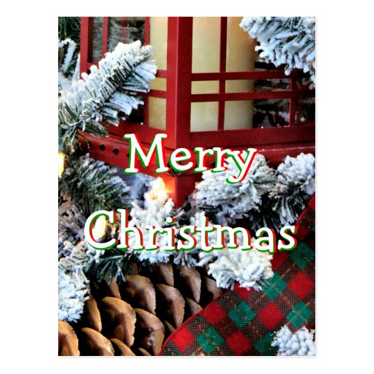 A Christmas Lantern 1558-1- -personalise it Postcard