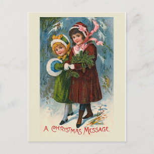 "A Christmas Message" Postcard