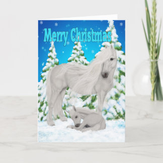 A Christmas Mother and Foal. christmas card