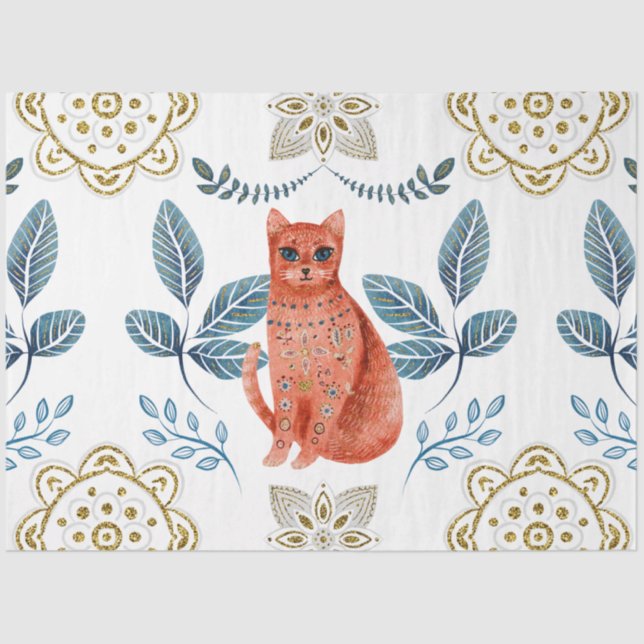 A Christmas Nordic Tile Series Design 21 Tissue Paper (Front)