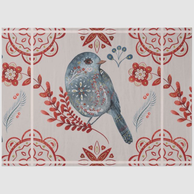 A Christmas Nordic Tile Series Design 22 Tissue Paper (Front)