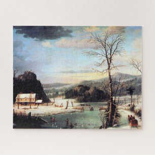 A Christmas Party George Henry Durrie 1852 Jigsaw Puzzle