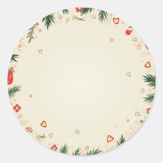 a Christmas pattern Classic Round Sticker