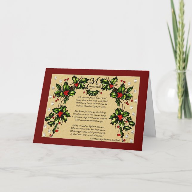 A Christmas Prayer Holiday Card (Front)