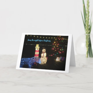 A Christmas scene at a Lake Merritt dock Thank You Card