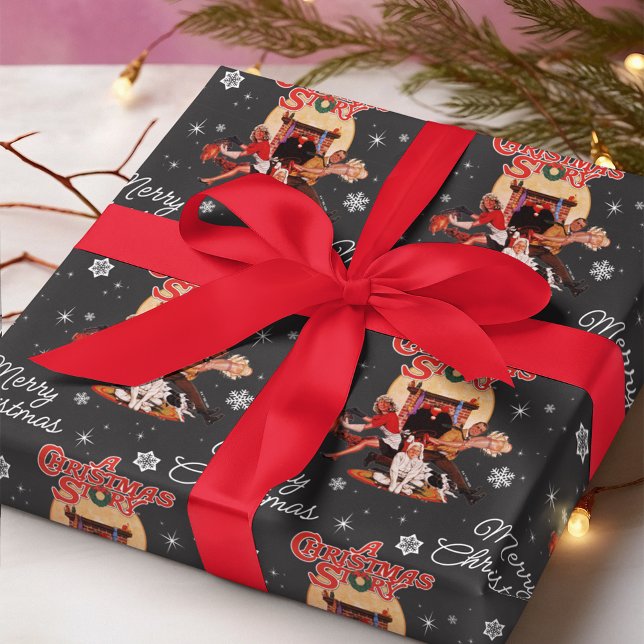 A Christmas Story Chalkboard Snowflake Wrapping Paper (Wrapped gift)