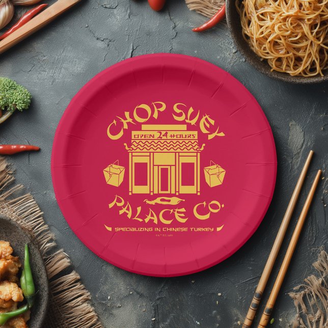 A Christmas Story | Chop Suey Palace Co. Paper Plate (Paper plate simulated on table)