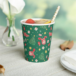 A Christmas Story   Christmas Icon Pattern Paper Cups